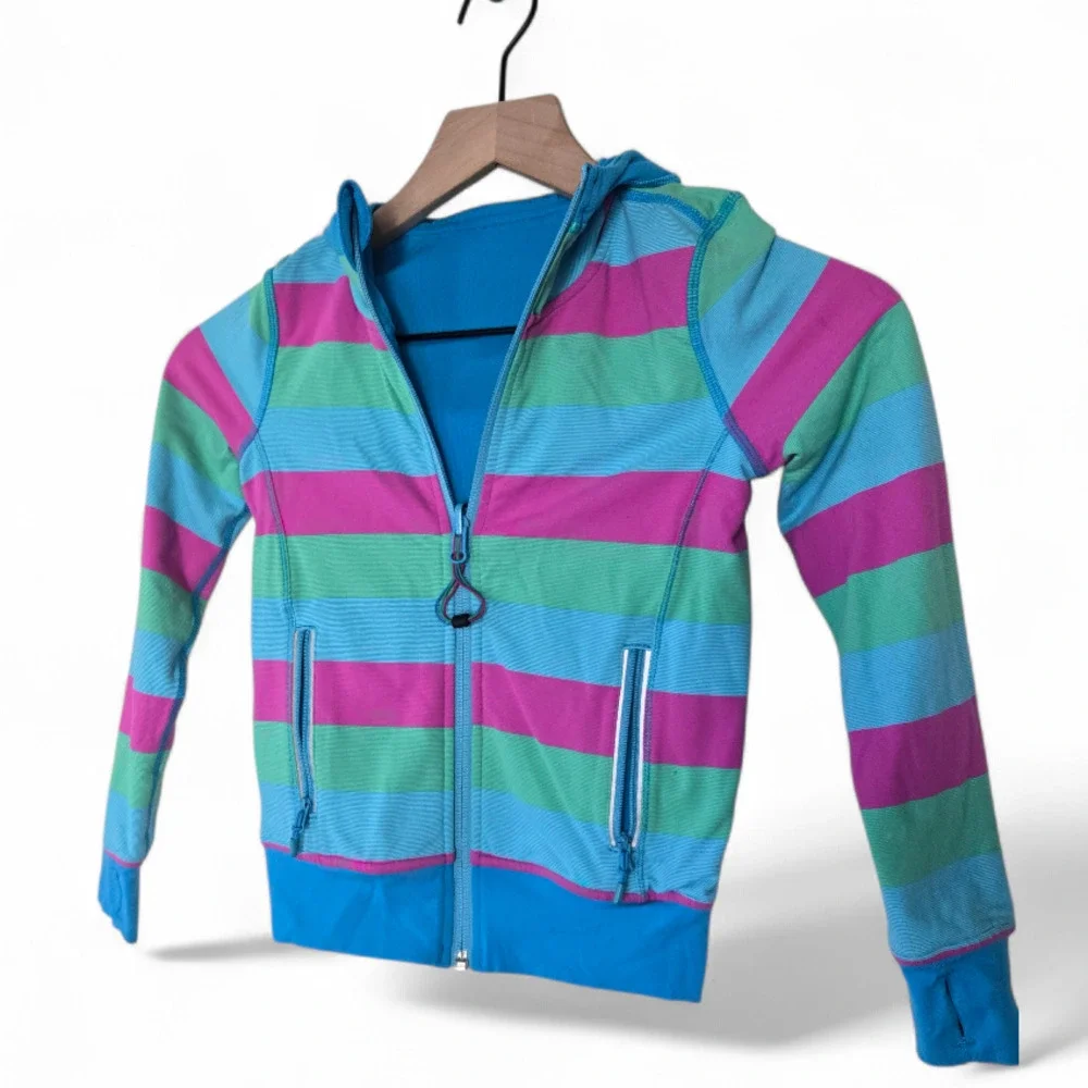 Ivivva (Lulu Kids) Reversible Stellar Switch Up Hooded Jacket Size 4